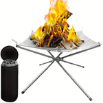 Load image into Gallery viewer, Outdoor Folding Stainless Steel Fire Pit Rack-0
