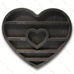 Load image into Gallery viewer, Two hearts intertwine in this beautifully crafted crystal wood shelf-4
