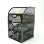 Load image into Gallery viewer, 4 Tier Mesh Desk Organizer with 3 Drawers - Efficient Desk Organization-1
