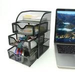 Load image into Gallery viewer, 4 Tier Mesh Desk Organizer with 3 Drawers - Efficient Desk Organization-4
