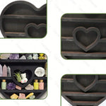 Load image into Gallery viewer, Two hearts intertwine in this beautifully crafted crystal wood shelf-3
