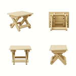 Load image into Gallery viewer, Portable Outdoor Solid Wood Folding Stool-0
