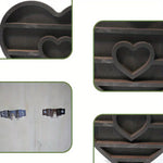 Load image into Gallery viewer, Two hearts intertwine in this beautifully crafted crystal wood shelf-2
